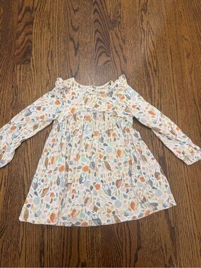 Angel Dear Cream Owl & Leaf Print Romper